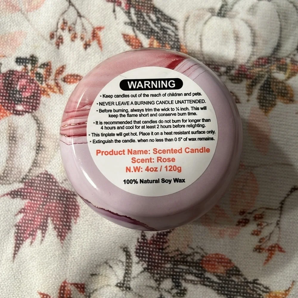 Marbled Pink Candle Jar